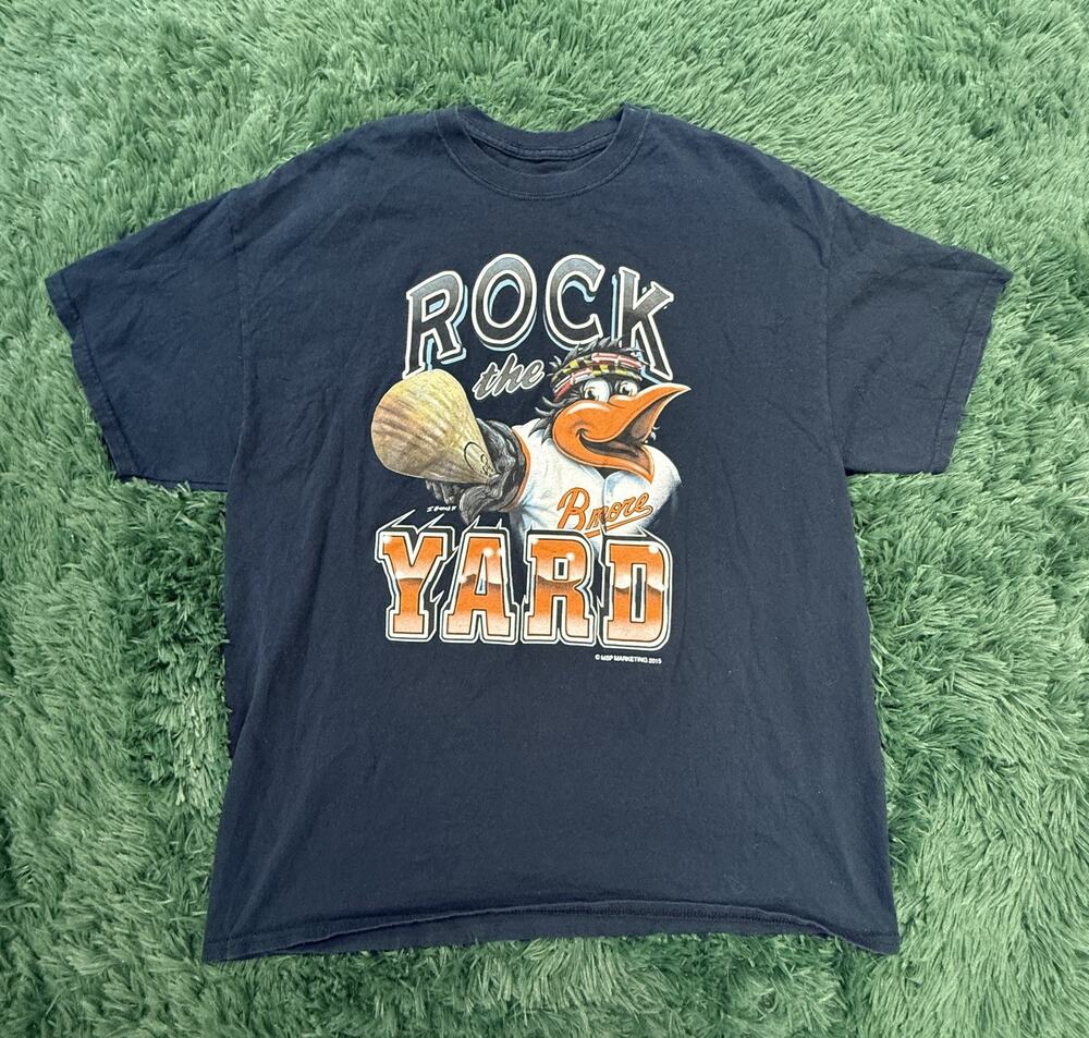 2015 Baltimore Orioles Rock The Yard MLB Baseball T-Shirt Navy Blue Men's XL